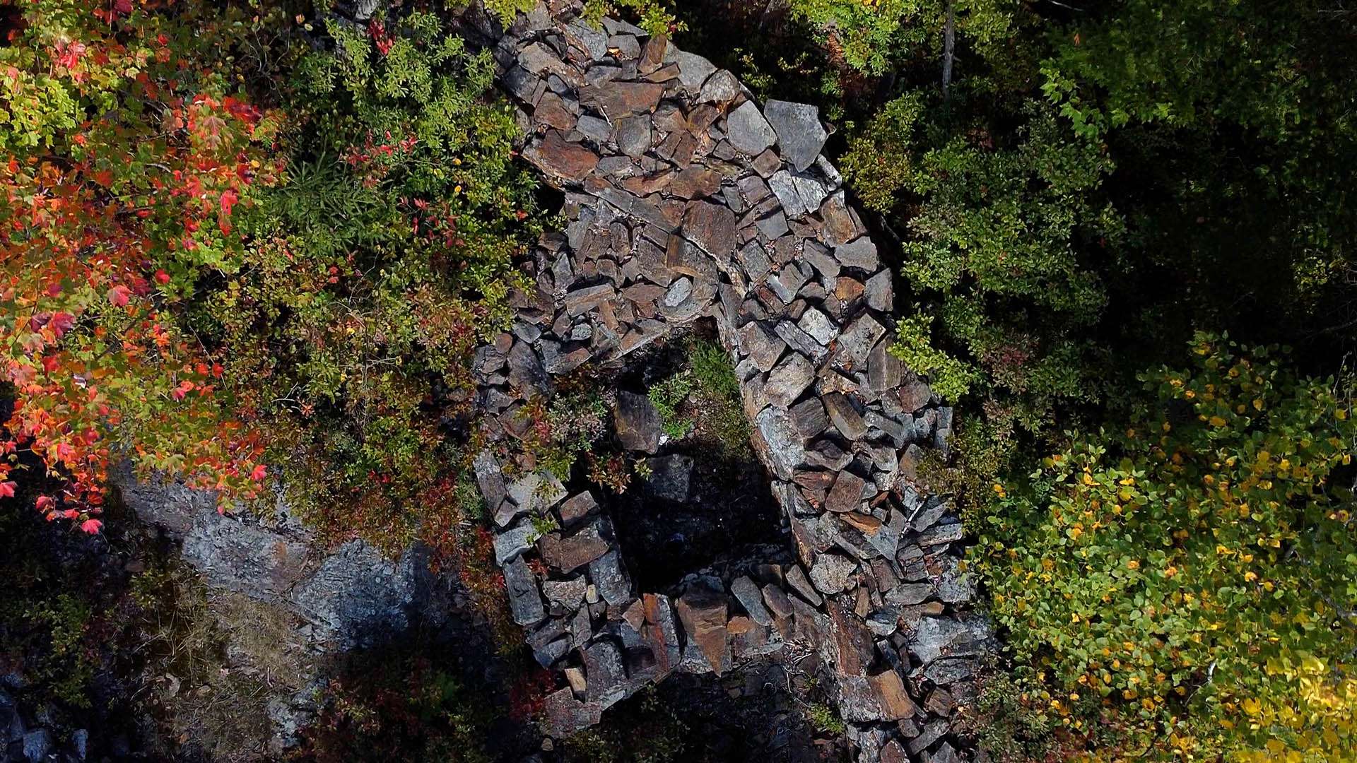 Rock Wall Closed in Section